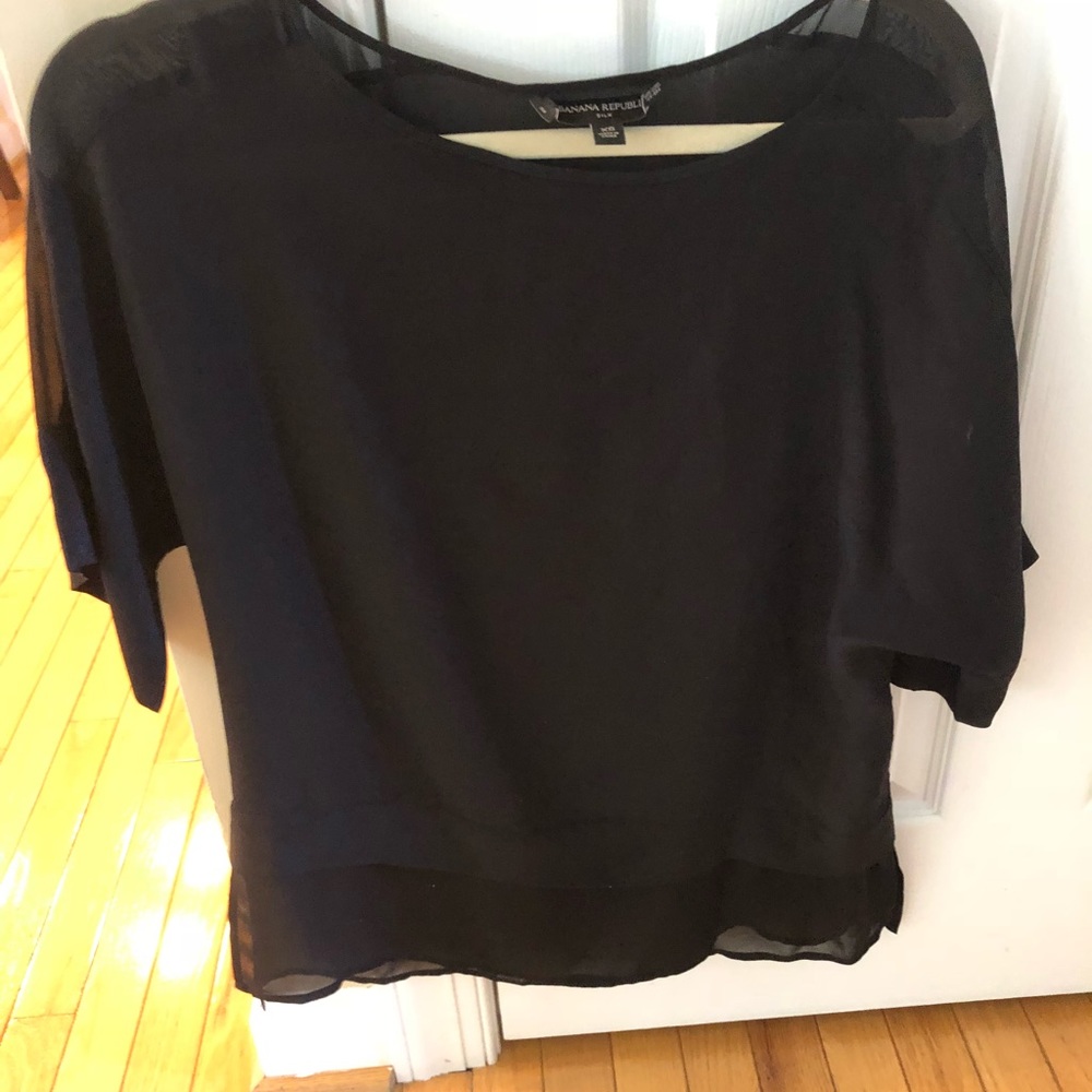 Banana republic black blouse size xsmall